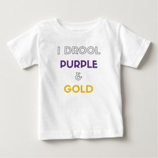 T-shirt Pour Bébé Je radote pourpre et or
