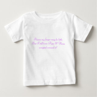 T-shirt Pour Bébé Je sais que mon doigt peut encore être peu, mais