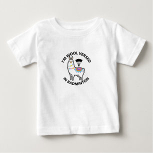 T-shirt Pour Bébé Je suis de la laine en badminton