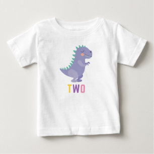 T-shirt Pour Bébé Je suis deux Chemise Dinosaur 2e anniversaire