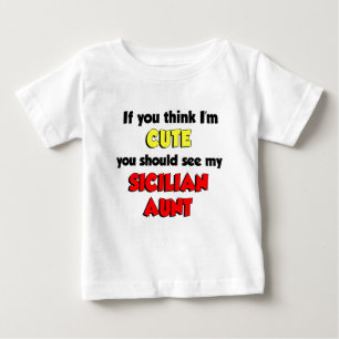 T-shirt Pour Bébé Je suis jolie tante sicilienne