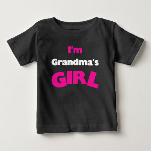 T-shirt Pour Bébé Je suis la fille de grand-mère