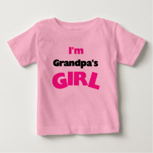T-shirt Pour Bébé Je suis la fille de Grand-père