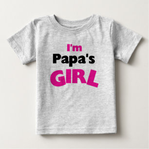 T-shirt Pour Bébé Je suis la fille de papa