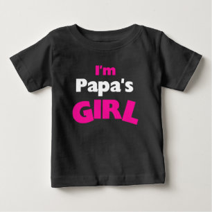 T-shirt Pour Bébé Je suis la fille de papa