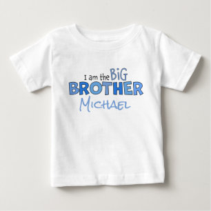 T-shirt Pour Bébé Je suis le grand frère mignon bleu capricieux