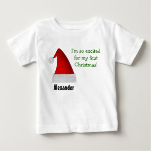 T-shirt Pour Bébé Je suis si excited pour mon premier Noël !