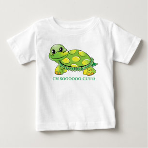 T-shirt Pour Bébé "Je suis SOOOOO MIGNON !" Tortue de bébé