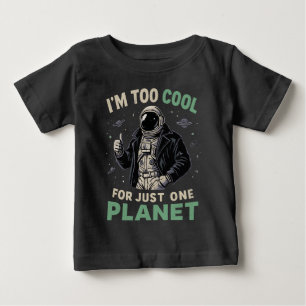 T-shirt Pour Bébé Je suis trop cool pour une seule planète