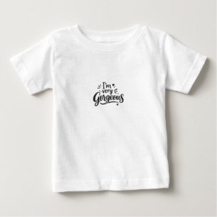 T-shirt Pour Bébé Je suis un bébé très beau, T-shirt en jersey fin