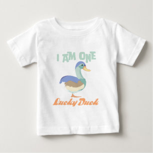 T-shirt Pour Bébé Je suis un canard chanceux Premier anniversaire P
