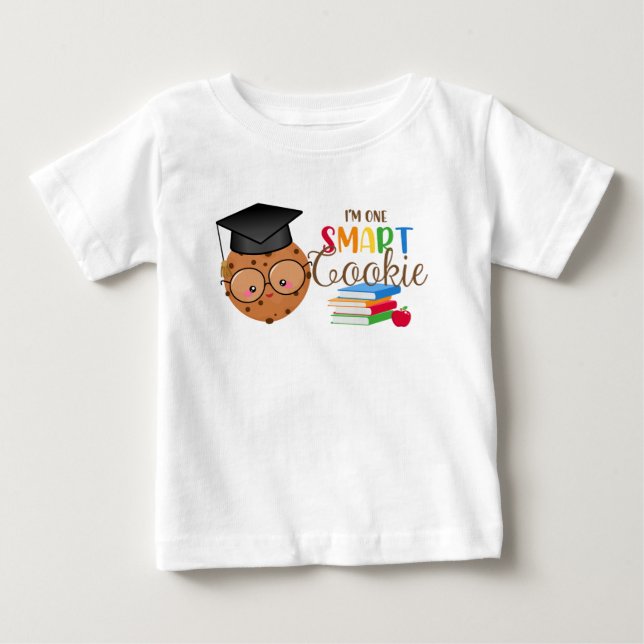 T-shirt Pour Bébé Je suis une chemise à biscuits intelligente (Devant)