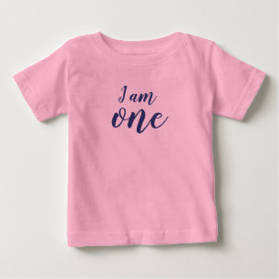 T-shirt Pour Bébé Je suis une fille rose Tutu Anniversaire