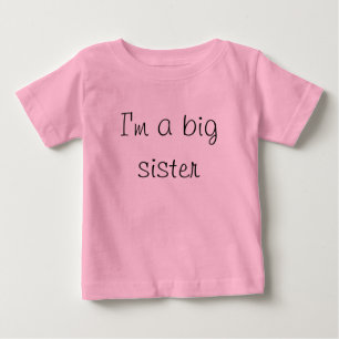 T-shirt Pour Bébé Je suis une grande soeur