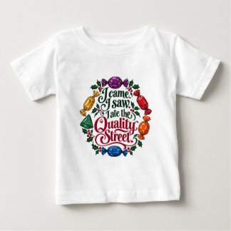 T-shirt Pour Bébé Je suis venu, j'ai vu, j'ai mangé les Quality Stre
