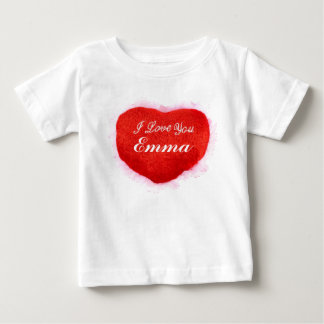 T-shirt Pour Bébé Je T'Aime Emma Heart