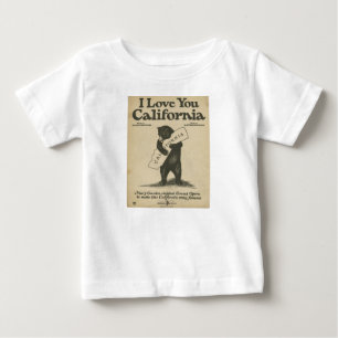 T-shirt Pour Bébé Je t'aime la chemise de l'enfant de la Californie