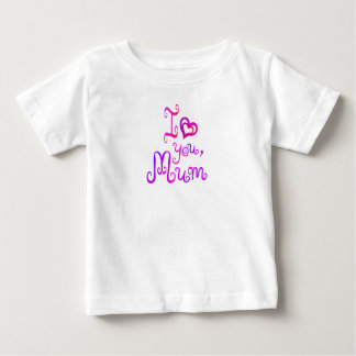 T-shirt Pour Bébé Je t'aime maman