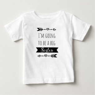 T-shirt Pour Bébé Je vais être une grande soeur