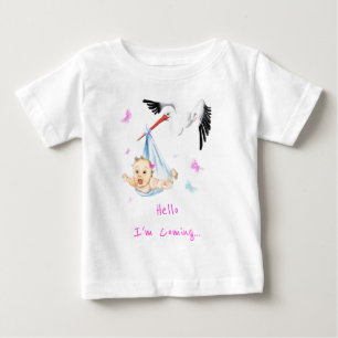 T-shirt Pour Bébé Je viens. Bouche portant bébé amusant Ajouter text