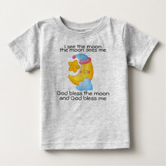 T-shirt Pour Bébé Je Vois Lune Baby Nighttime Creeper