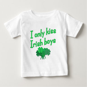 T-shirt Pour Bébé J'Embrasse Uniquement Des Irlandais