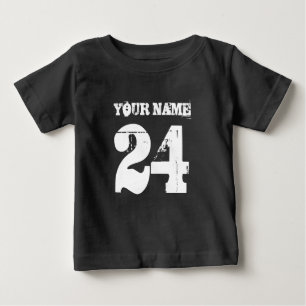 T-shirt Pour Bébé Jersey de football vintage personnalisé
