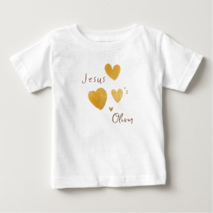 T-shirt Pour Bébé Jésus aime T-Shirt bébé avec nom personnalisé mode