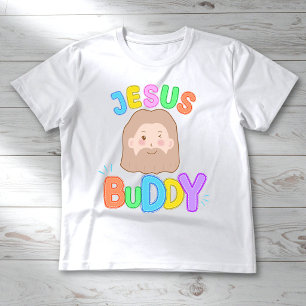 T-shirt Pour Bébé Jésus copain moderne coloré mignon chrétien