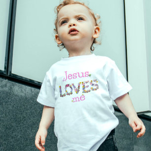 T-shirt Pour Bébé Jésus m'aime