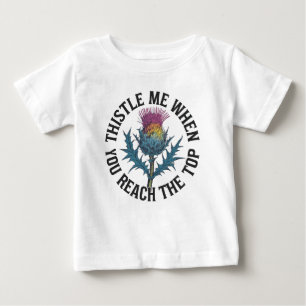 T-shirt Pour Bébé Jetez-moi quand vous atteignez la fleur de chardon