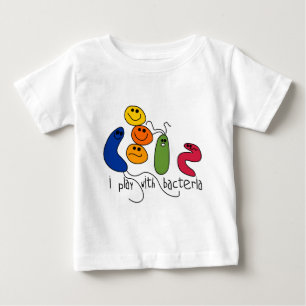 T-shirt Pour Bébé Jeu avec des bactéries
