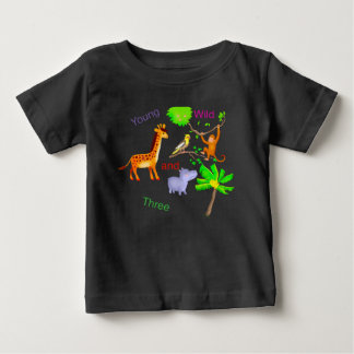 T-shirt Pour Bébé jeune sauvage et trois Animaux