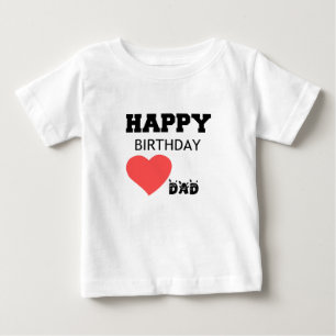T-SHIRT POUR BÉBÉ JEUX PÈRE D'ANNIVERSAIRE
