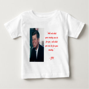T-shirt Pour Bébé JFK & Citation de Ne Pas Demander