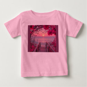 T-shirt Pour Bébé Joli bébé chemise rose mélangée.