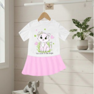 T-shirt Pour Bébé Joli chat rose