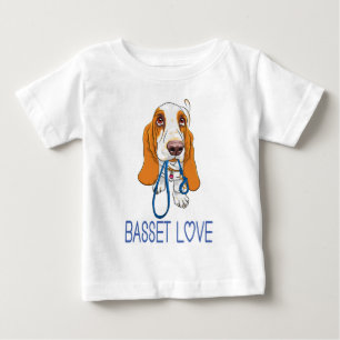 T-shirt Pour Bébé Joli chiot Amoureux des chiens Dessin Dessin Dessi