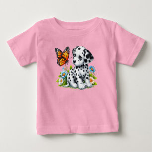 T-shirt Pour Bébé Joli(e) ami(e) dalmate/papillon