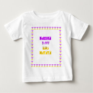 T-shirt Pour Bébé Joli Hakuna Matata Bébé Enfants Violet et Jaune