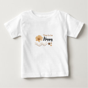 T-shirt Pour Bébé Joli motif de fleurs joyeuses