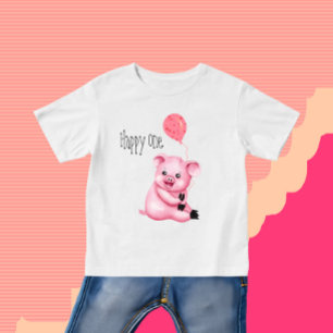 T-shirt Pour Bébé Joli petit porc