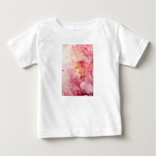 T-shirt Pour Bébé Joli T-Shi Abstrait Floral Aquarelle Rose pour Tou