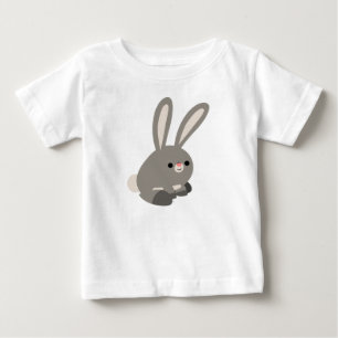 T-shirt Pour Bébé Joli T-shirt bébé lapin en caricature tranquille