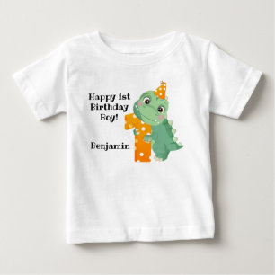 T-shirt Pour Bébé Joli T-shirt Dino Vert Anniversaire Bébé