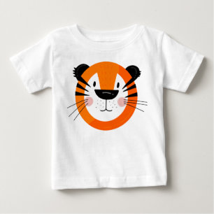 T-shirt Pour Bébé Joli Tiger Visage Art