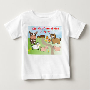 T-shirt Pour Bébé Joli Vieux MacDonald Avait Un Thème Agricole