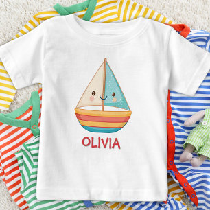 T-shirt Pour Bébé Joli Voilier Nautique Coloré