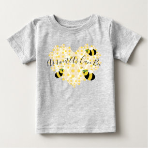 T-shirt Pour Bébé Jolie Bumble Jaune Bee Baby shower Cadeau