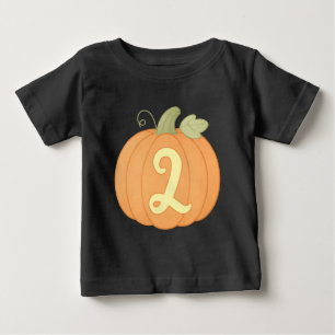 T-shirt Pour Bébé Jolie Citrouille 2e chemise d'anniversaire   Autom